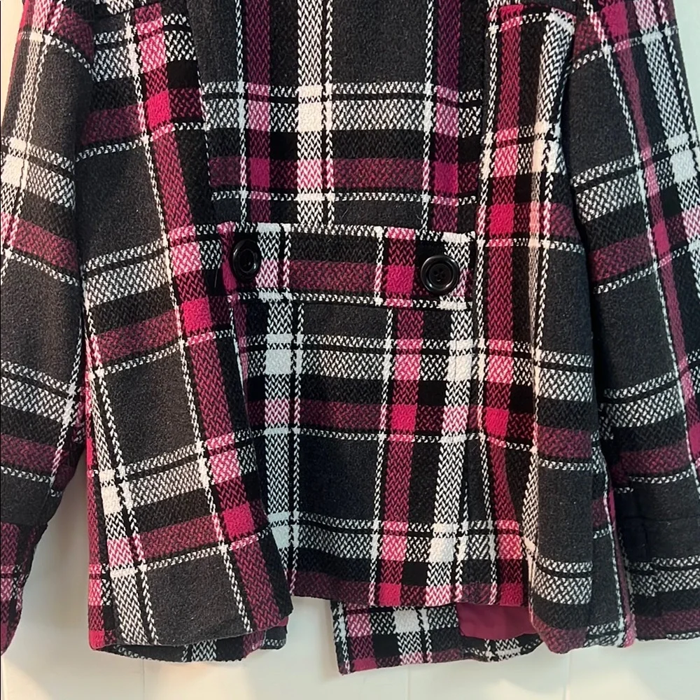 Dollhouse Black and Pink Pea Coat Timeless Elegance - Picture 9 of 12